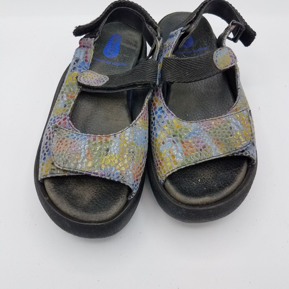 Wolky Women's Size 36 Jewel Slingback Sandal Multicolor Removable Insoles 3204